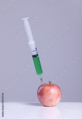 Apple before injection concept.