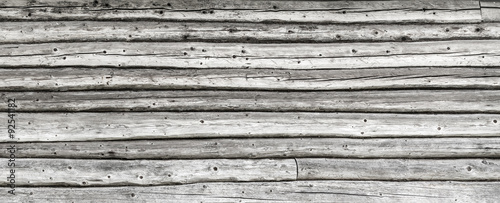 Old wooden logs wall