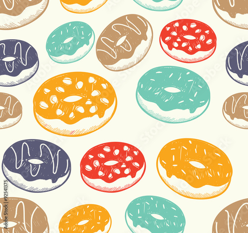 vintage doughnut pattern