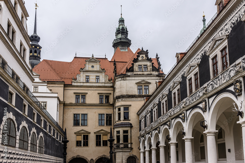 Obraz premium Langer Gang (long corridor, 16th century) in Dresden, Germany.