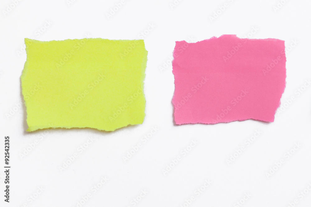 collection of colorful post it paper note isolated