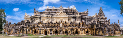 Panorama of Maha Aungmye Bonzan Monastery ,Inwa ancient city,Mandalay State,Myanmar. photo