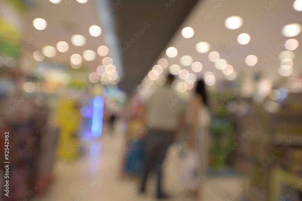 blurred image of shopping mall