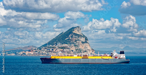Liquid gas tanker in Gibraltar