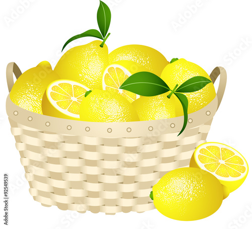 Lemons in a basket