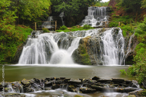 Nice waterfall in autumn forest