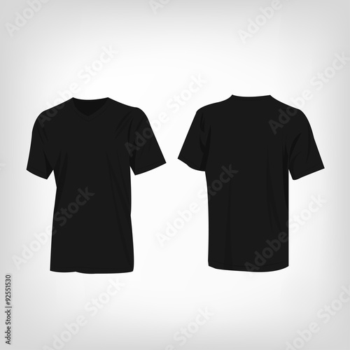 Black t-shirt vector set