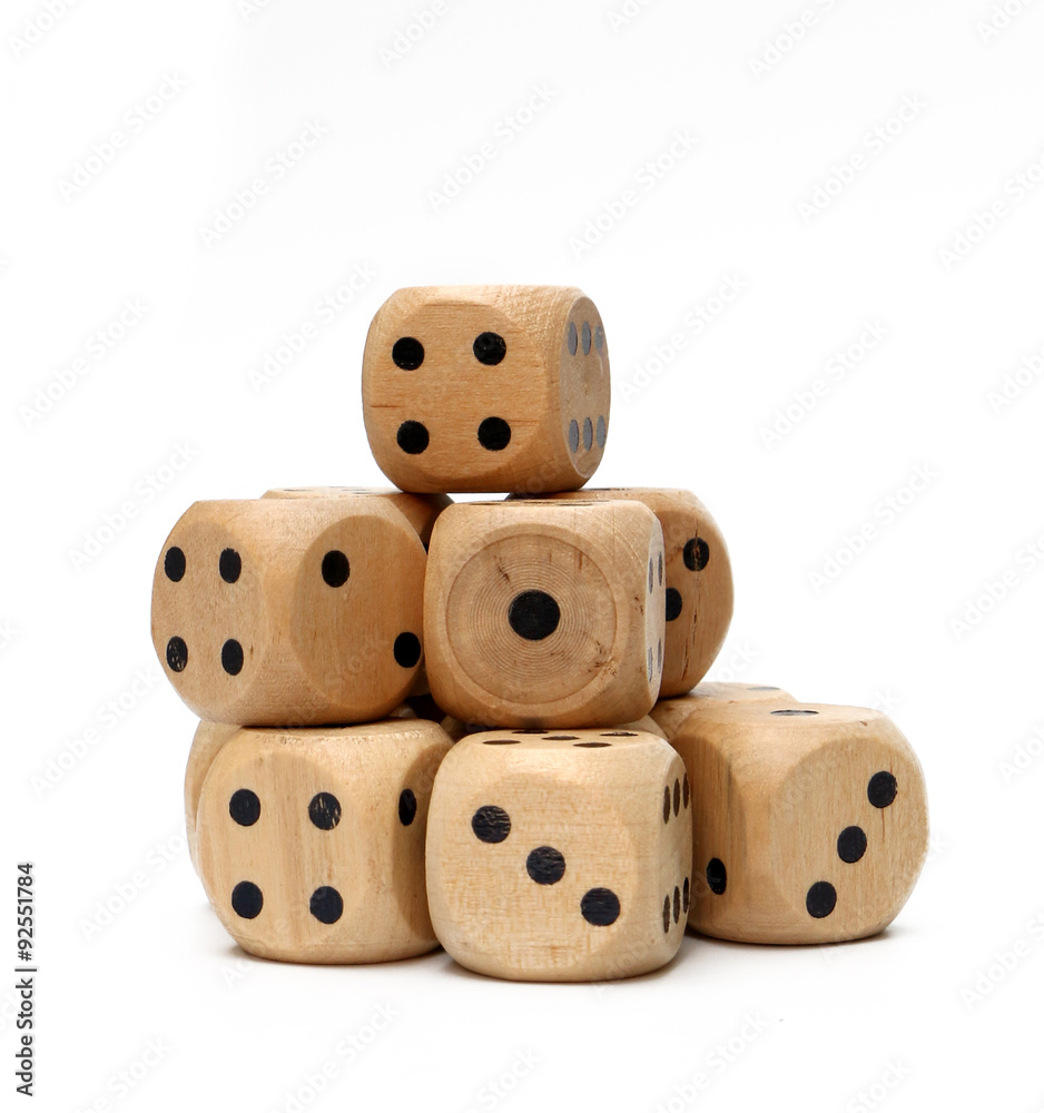 Wooden Dice on a White Background
Wooden Dice on a White Background