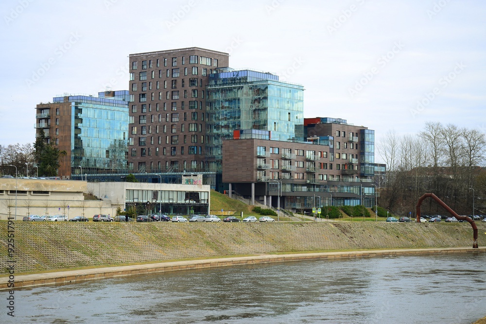 Obraz premium New houses in Vilnius city centre. Lithuania