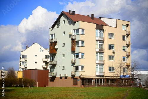 Vilnius city Pasilaiciai district residential houses in Baltrusaicio street photo