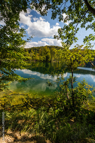 Virgin nature of Plitvice lakes national park  Croatia