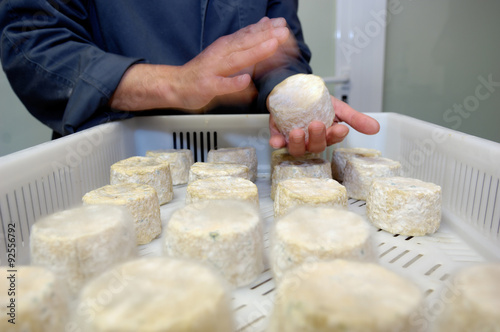 Fotografie Manufacture of cheese