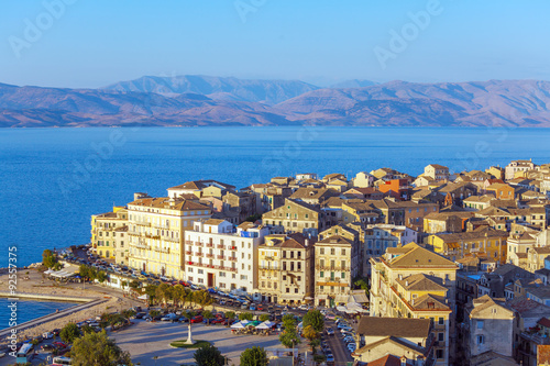 Aerial view from New fortress Kerkyra, Corfu island, Greece