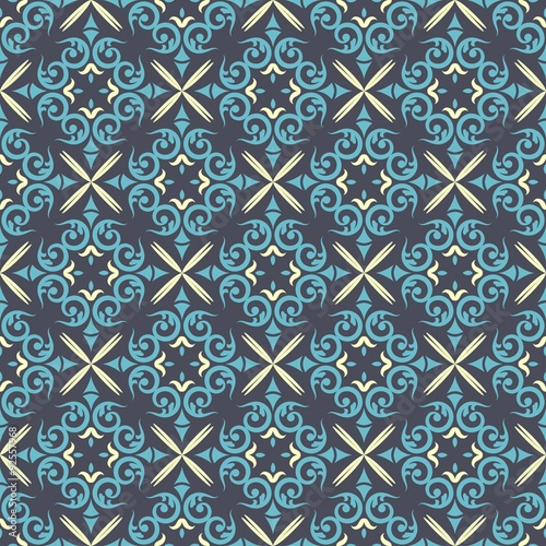 Blue Ornament Seamless Pattern