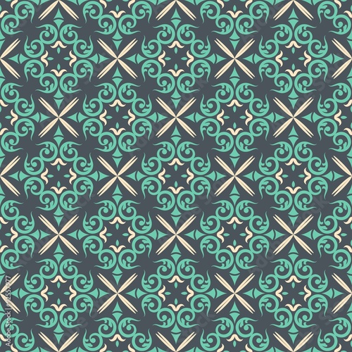 Green Ornament Seamless Pattern
