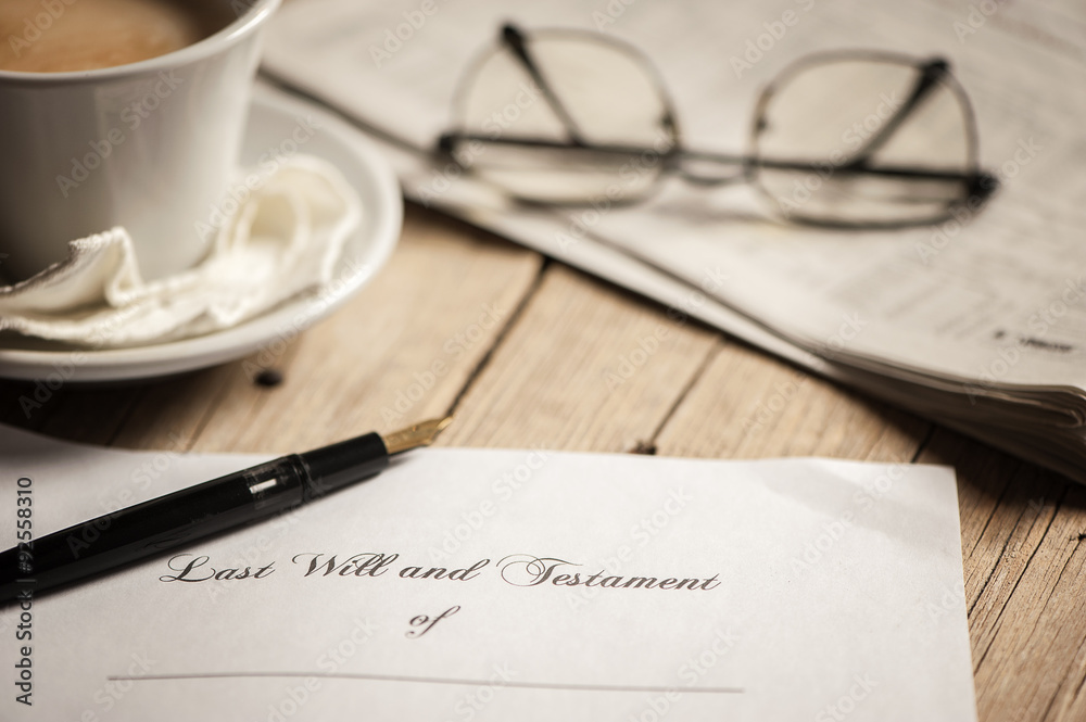 Last will and testament Last will and testament