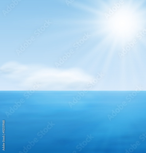 Sea Landscape Calm Blue Ocean © -=MadDog=-