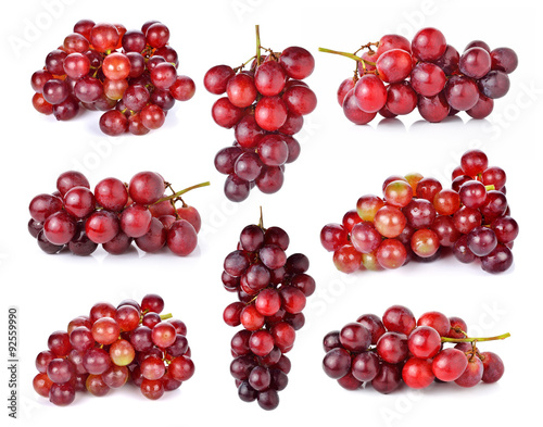 red grape isolated on white background