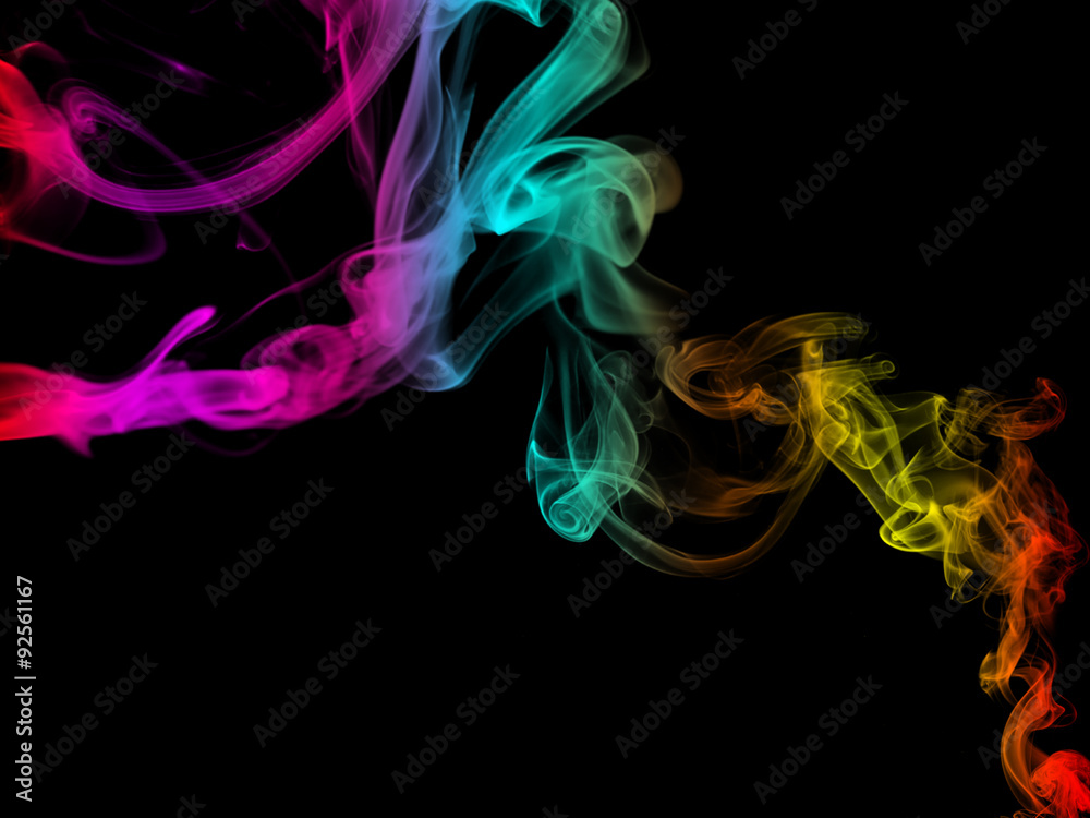 Abstract Smoke graphic colorful background. Colorful Smoke abstract background made with colorful filters.