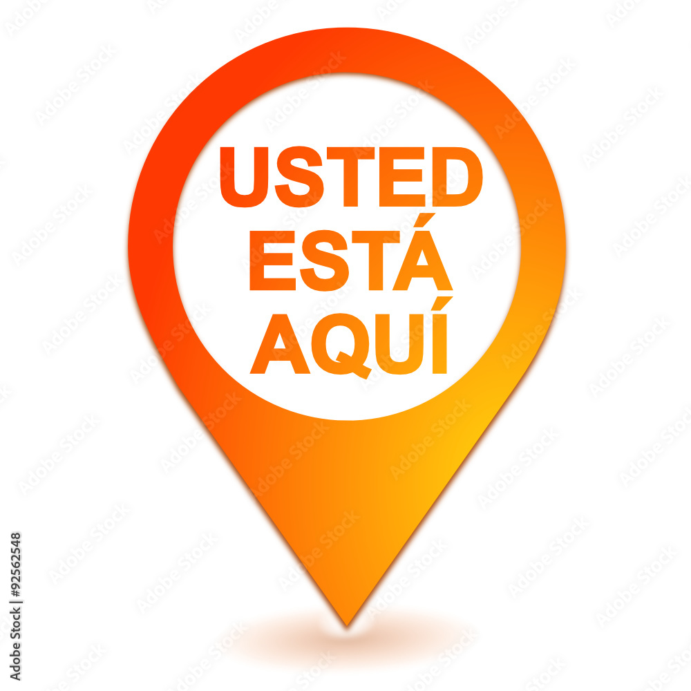 usted está aquí en la geolocalización símbolo naranja usted está aquí en la geolocalización símbolo naranja
