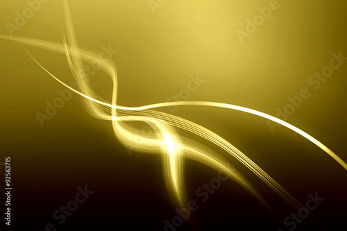Abstract line curve golden color background texture.