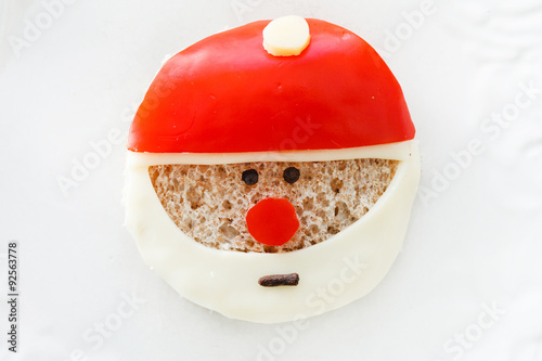 funny sandwich with santa claus