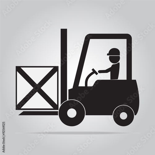 Forklift symbol vector illustration