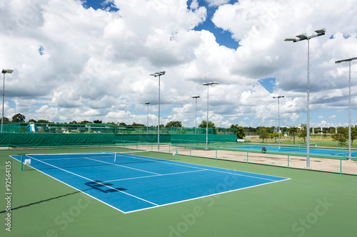 Tennis court outdoor for training and competition. © jayzynism