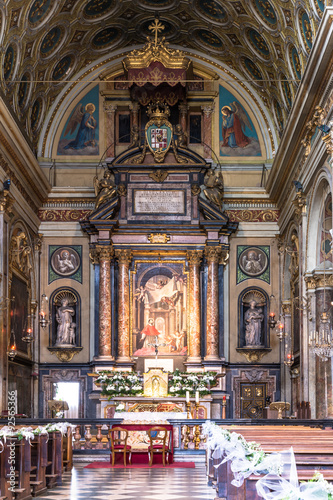 The interior of the San Carlo Church in Turin