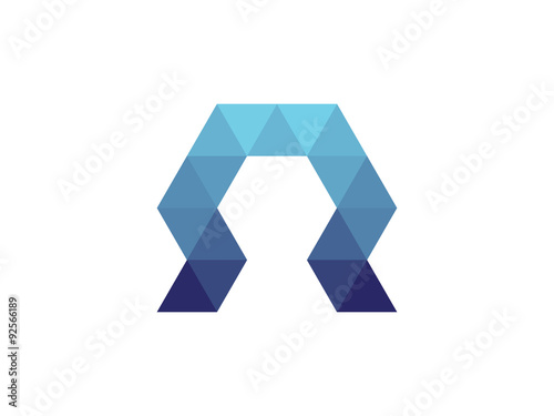 Ohm Blue Triangle Geometric Logo