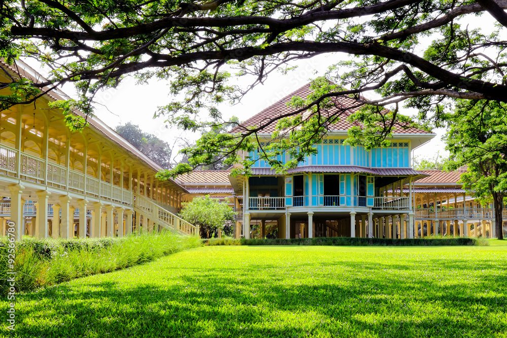Naklejka premium Ancient palace, Marukhathaiyawan Palace in Cha-Am,Petchaburi Pro