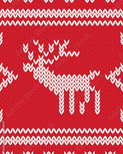 Decorative Christmas seamless knitted background