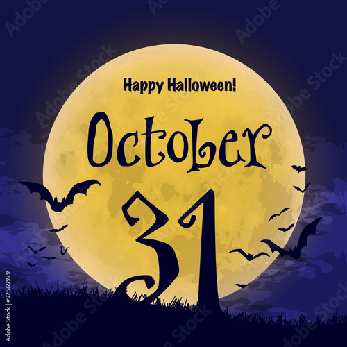 Halloween poster. Vector illustration.