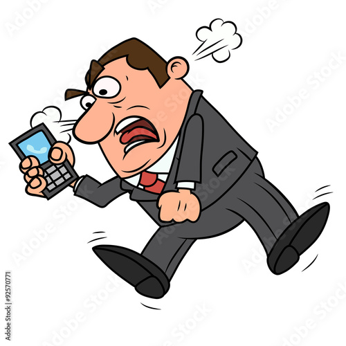 Angry businessman screaming