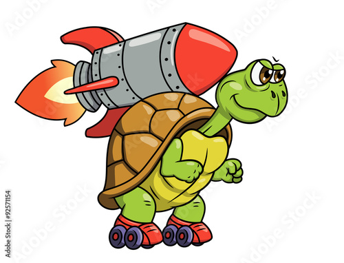 Turtle with rocket 2