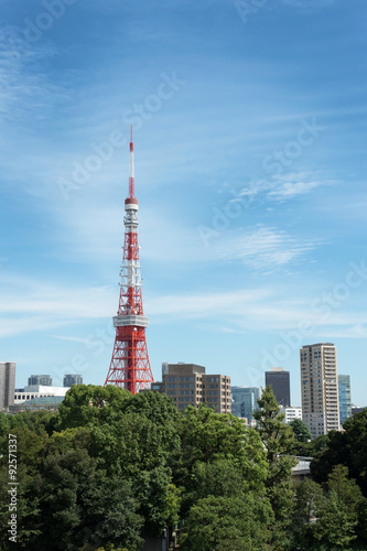 東京タワーと秋空