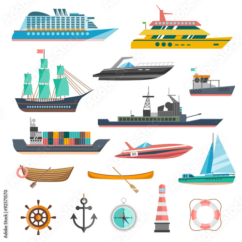 Ships Icons Set 