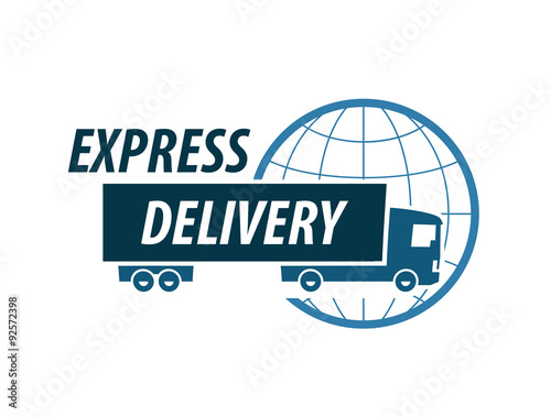 delivery vector logo design template. truck or traffic icon