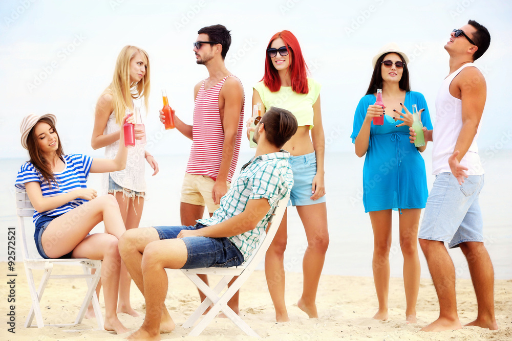 Beautiful young people having fun on beach Beautiful young people having fun on beach