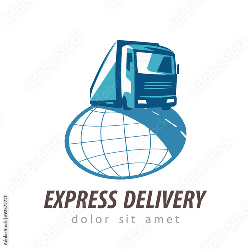 delivery vector logo design template. transportation or truck