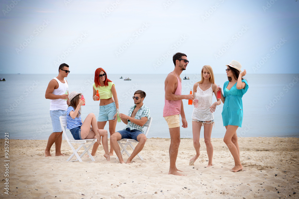 Beautiful young people having fun on beach Beautiful young people having fun on beach