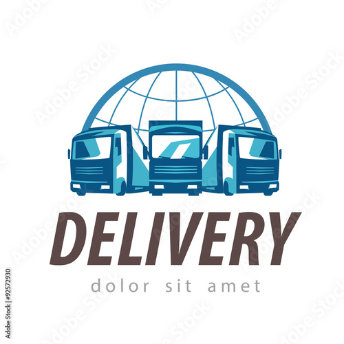 delivery vector logo design template. truck or transport icon