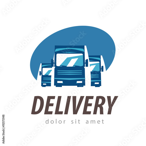 delivery vector logo design template. truck or transport icon