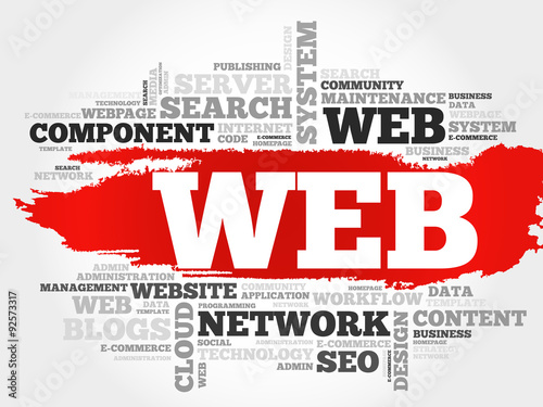 WEB word cloud, business concept