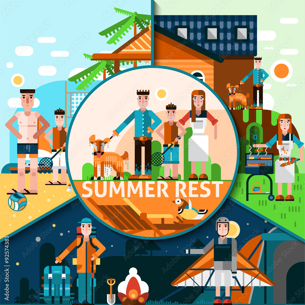 Naklejka premium Summer Rest Concept