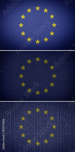 fabric flags of the European Union #92574396