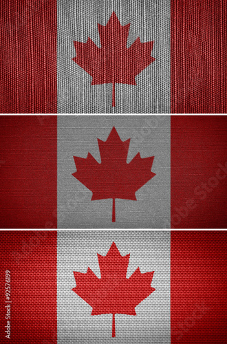 Canadian fabric flags in the background #92576199