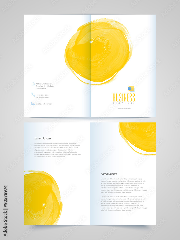 Abstract Brochure, Template or Flyer for Business. - obrazy, fototapety, plakaty 
