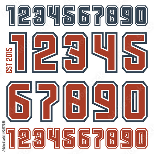 Sport numbers with contour