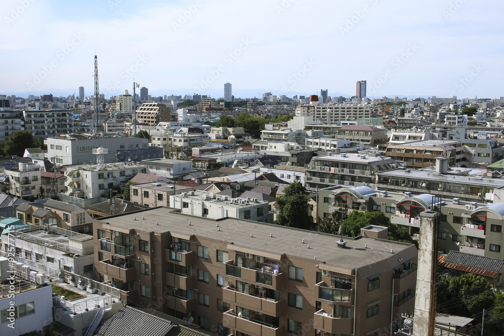 Views of the Tokyo residential area